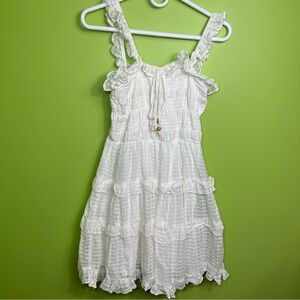 Shero white ruffle mini dress size S